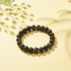 4pcs ensemble de bracelets extensibles en perles rondes en agate naturelle de 4 tailles&nbsp;BJEW-JB08196