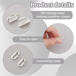 2 pz. 925 fermagli per anelli a molla in argento sterling&nbsp;FIND-PH0023-42