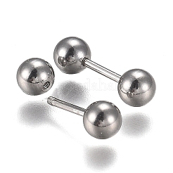 Pendientes de bola de acero inoxidable 304 resistentes al deslustre&nbsp;EJEW-H113-02P-C