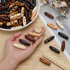 96 pieza de 8 estilos de botones de cuerno de palanca de madera para diy&nbsp;FIND-FG0004-63