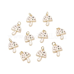 Pendenti in zirconi cubici colorati in micro pavè di ottone&nbsp;X-KK-C100-09G