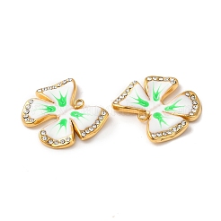 Colgantes de rhinestone de acero inoxidable 304 chapados en oro real de 18k&nbsp;STAS-A084-28G-03
