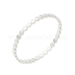 925 Sterlingsilber-Fingerring mit flachen Perlen für Damen&nbsp;RJEW-NH0002-01C-S