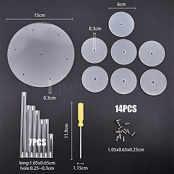 7-stöckige runde Minifiguren-Organizer aus Acryl&nbsp;ODIS-WH0002-56A