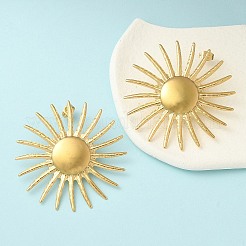 Pendientes de flor de acero inoxidable 304 con revestimiento iónico (IP) para mujer&nbsp;EJEW-M089-09G
