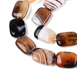 Cuentas de ágata natural hebras&nbsp;G-N356-03A-04