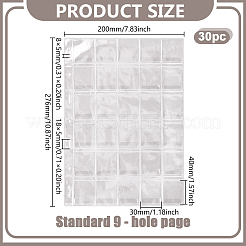 Münzsammelalbum aus PVC-Kunststoff mit 30 Gitter&nbsp;AJEW-WH0696-157