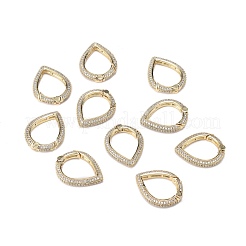 Messing Micro Pave klare Zirkonia Feder Tor Ringe&nbsp;ZIRC-F120-009G