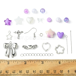 Kits de fabricación de joyas de aretes de acrílico y aleación para diy&nbsp;DIY-FS0007-30