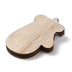 Weihnachtsanhänger aus unfertigem Holz&nbsp;LS-WOOD-D026-01A