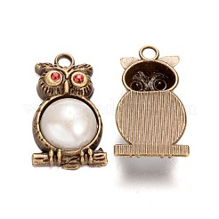 Antike Bronze überzogene Legierung Strass Anhänger&nbsp;PALLOY-J137-08AB-NF