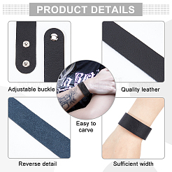Verstellbares Kordelarmband aus Leder&nbsp;DIY-WH0002-28A