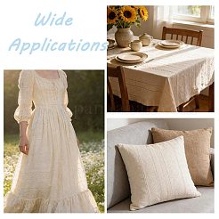 Tela de algodón bordada con flores&nbsp;DIY-WH0786-56A