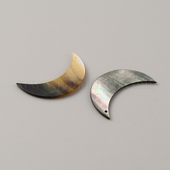Natürliche schwarze Lippe Shell Anhänger&nbsp;SSHEL-WH0001-36A