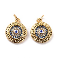 Pendentifs avec zircon cubiques à micro-pavés en laiton&nbsp;S-ZIRC-P092-010G-01