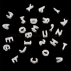6 Stück: 925 hohle Initialenperlen aus Sterlingsilber&nbsp;STER-TA0001-53E