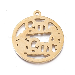 Placcatura ionica (ip) ciondoli in acciaio inossidabile 304&nbsp;STAS-L245-022A-G
