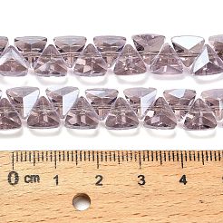 Chapelets de perles en verre électroplaqué&nbsp;EGLA-P066-02A-PL02