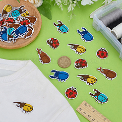 30 Stück 6 Stile Marienkäfer-Stickerei zum Aufnähen auf Stoffflicken&nbsp;PATC-FG0003-45