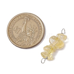 10 pièce 5 styles constellation quartz fumé naturel et quartz rose et obsidienne dorée et pierre de lune blanche et aigue-marine connecteur de perles en fil de cuivre enveloppé de breloques&nbsp;PALLOY-JF02905-12