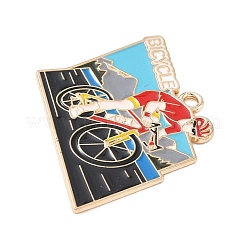 Pendentifs en alliage émaillé pour le sport&nbsp;LS-ENAM-I074-01G-17