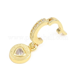 Pendentifs en laiton zircon cubique transparent&nbsp;KK-H268-07G-04