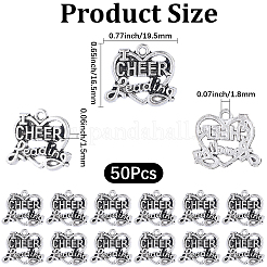 50 pièces pendentifs en alliage de style tibétain&nbsp;TIBEP-SC0003-42
