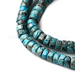 Synthetische Silberlinie türkisfarbene Perlenstränge&nbsp;G-L617-F03-2x4mm