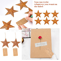 Grands pendentifs en fer rouillé étoilé&nbsp;IFIN-GF0001-11C
