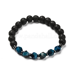 Ensemble de bracelets extensibles en perles d'oeil de tigre naturelles teintes et chauffées&nbsp;BJEW-JB06651