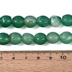 Chapelets de perles en agate d'onyx vert naturel&nbsp;G-Q608-08A-03