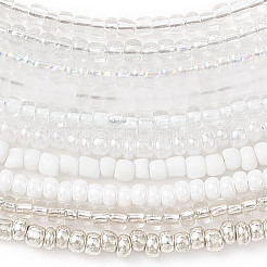 Gargantilla con cuentas de vidrio de color degradado de 3 mm para mujer&nbsp;NJEW-JN05878