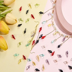 140pcs 7 Farben handgemachte Goldsand-Bunte Malereiperlen&nbsp;LAMP-SZ0001-56