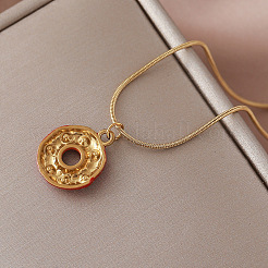 Vintage-Donut-Anhänger aus emailliertem Edelstahl 304 für Damen&nbsp;ZG5445