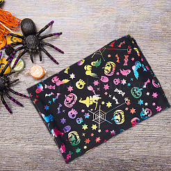Halloween Thema Muster Polyester bronzierender Stoff&nbsp;DIY-WH0033-30