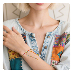 24 Stück 12 Farben Bohemian geflochtene Polyesterschnur Armbandherstellung&nbsp;MAK-SP0001-10