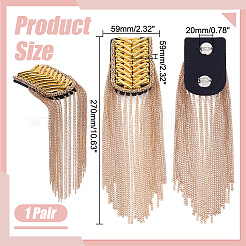 2 spallina con catena a nappa in ferro&nbsp;DIY-HY0003-60G
