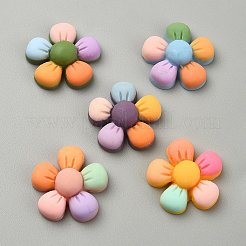 20 Stück 5 Farben undurchsichtige Harz-Cabochons&nbsp;OHAR-YW0001-02