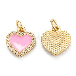 Pendenti in zirconi cubici trasparenti in micro pavè di ottone&nbsp;ZIRC-M115-43G-F