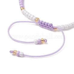 Braccialetti di perline intrecciate con pietre preziose naturali regolabili per le donne&nbsp;BJEW-MZ00286