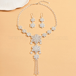 Set di orecchini e collane in lega con fiori cavi per donna&nbsp;SV8102