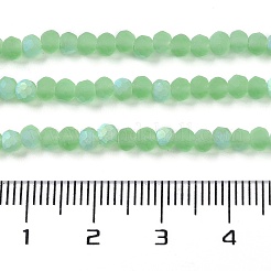 Abalorios de vidrio jade de imitación hebras&nbsp;EGLA-A034-T3mm-MB09