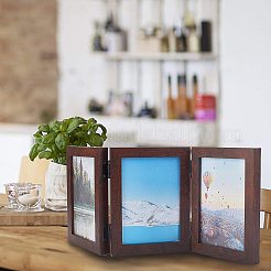 Aufklappbare Bilderrahmenbox aus Holz&nbsp;DIY-WH0162-27B