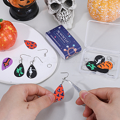 DIY Halloween Tropfen Ohrringe aus Eisen zum Basteln&nbsp;DIY-SC0025-65