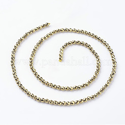 Chapelets de perles en hématite synthétique sans magnétiques&nbsp;G-G092-3mm-1