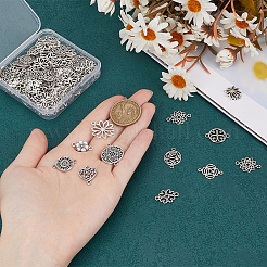 Fascini del connettore della lega di stile tibetano di 120pcs 12 stili&nbsp;FIND-PH0020-07