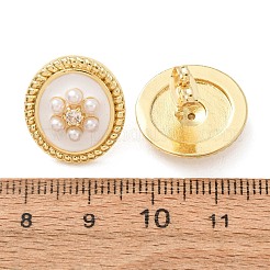Boucles d'oreilles en laiton zircon cubique micro pavé clair&nbsp;KK-CBADE12-06G