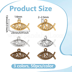 150 pz 3 colori pendenti in lega di stile tibetano&nbsp;FIND-PH0029-14