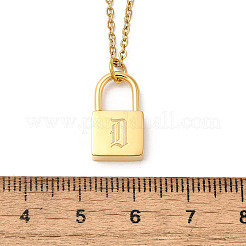 Colliers avec pendentifs en chaîne rolo en acier inoxydable 304&nbsp;NJEW-S444-01G-04