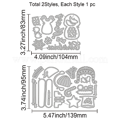 Pochoirs de Matrice de découpe de découpe en acier au carbone thème noël&nbsp;DIY-WH0309-451